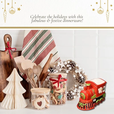 Spode Christmas Tree Train Engine, 9.75 Inch Figural Train Engine Dish - Fine Earthenware Christmas Candy Bowl - Collectible Holiday Tableware 6 Spode Christmas Tree Train Engine, 9.75 Inch Figural Train Engine Dish - Fine Earthenware Christmas Candy Bowl - Collectible Holiday Tableware - Image 4