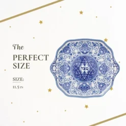 Spode Judaica Collection Matzoh Plate - Blue & White Floral Ceramic Inspired By 1880's Judaic Manuscripts - 11.5 Inch - Microwave & Dishwasher Safe 14 Spode Judaica Collection Matzoh Plate - Blue & White Floral Ceramic Inspired By 1880's Judaic Manuscripts - 11.5 Inch - Microwave & Dishwasher Safe -Spode GUEST f5669a91 1c70 4306 9ebc 25f1f4f659c9